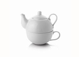 Theekanne+Tasse 26cl weiss - Set